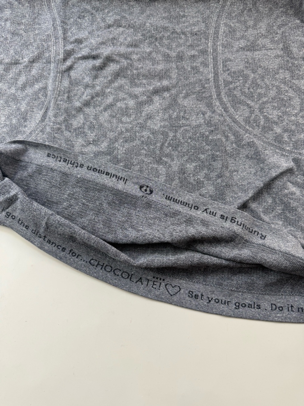 Lululemon Swiftly Tech SS Print Top Womens Gray Heathered Size 8 - Picture 7 of 8